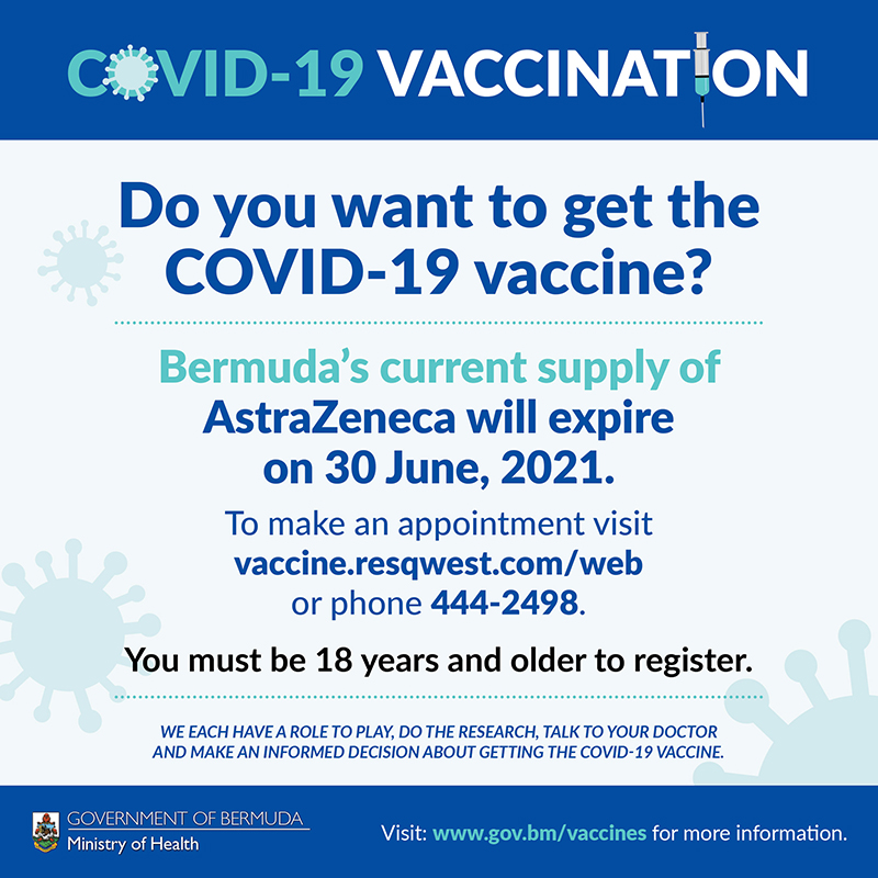 AstraZeneca Vaccine Bermuda June 2021