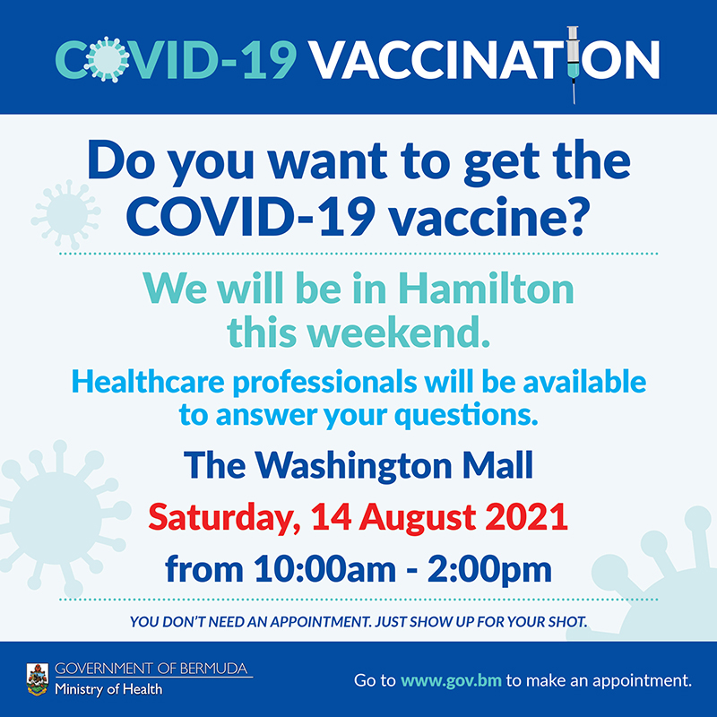 Covid Vaccine At Washington Mall Bermuda Aug 2021