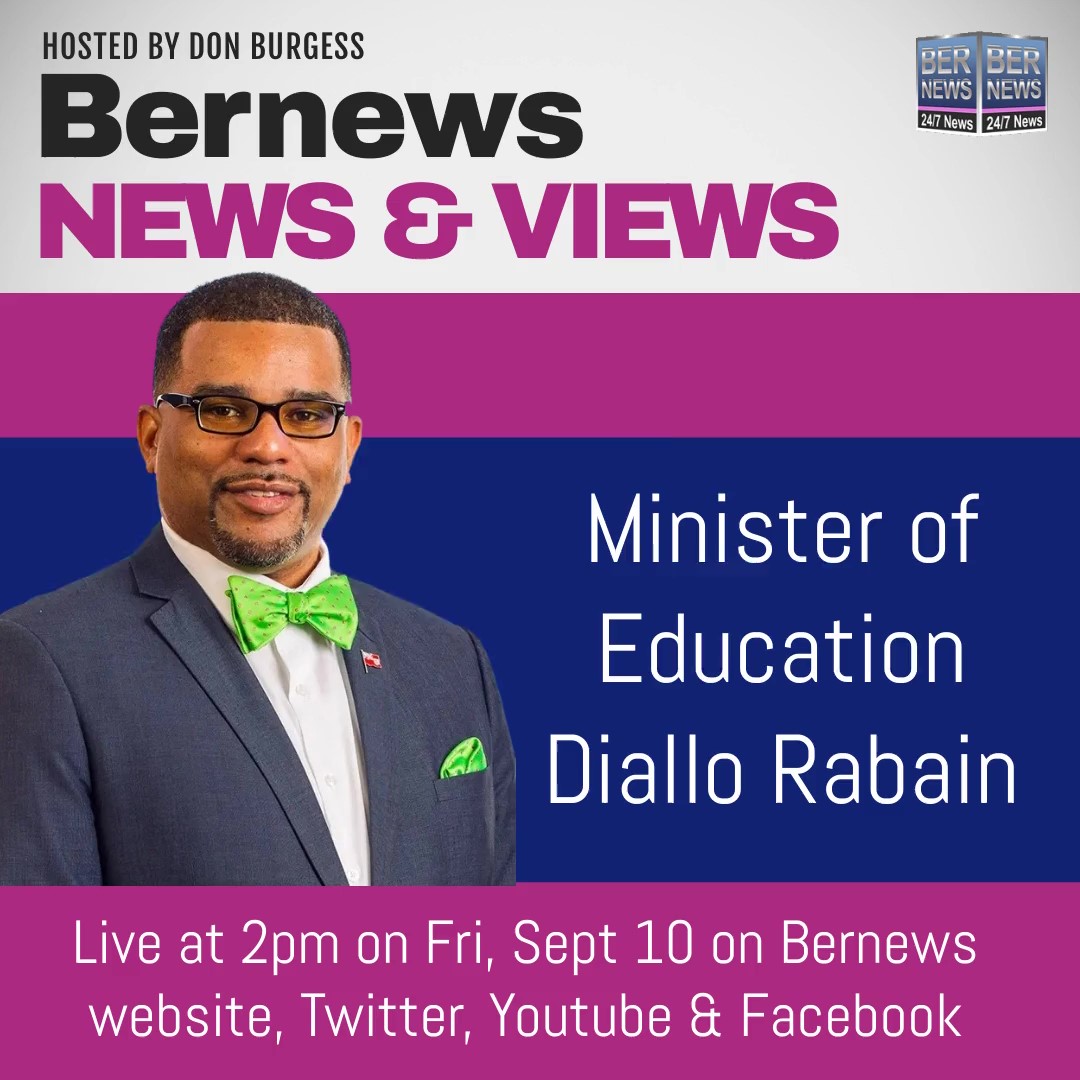 BNV With Education Minister Diallo Rabain Bermuda Sept 10 2021