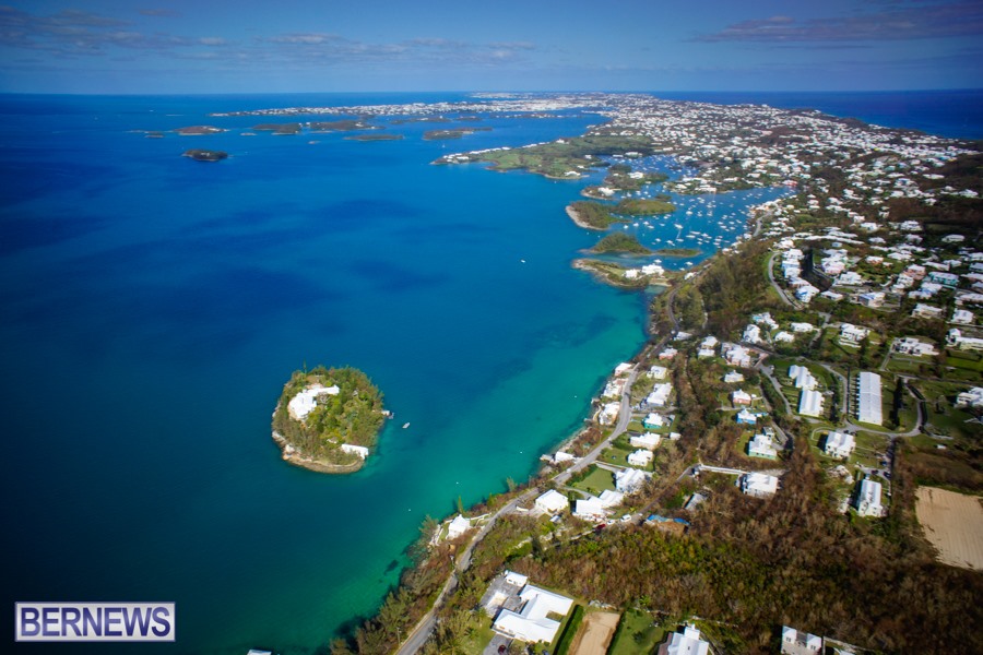318 - An aerial view of the Islands of Bermuda