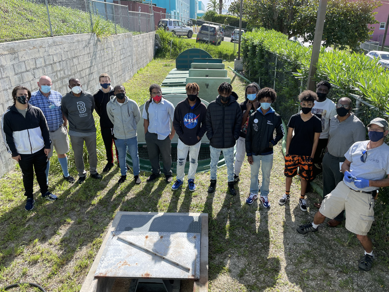 Bermuda College students visit MWI sewage treatment plant Oct 2021 (4)