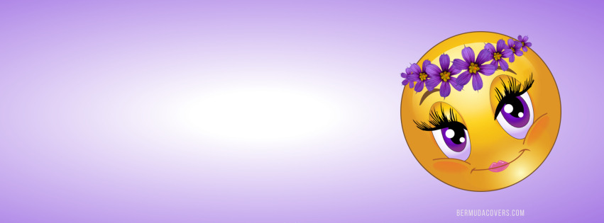 Emoji With Bermudiana Flower Headdress Lavender Bermuda Facebook Cover Graphic Bernews