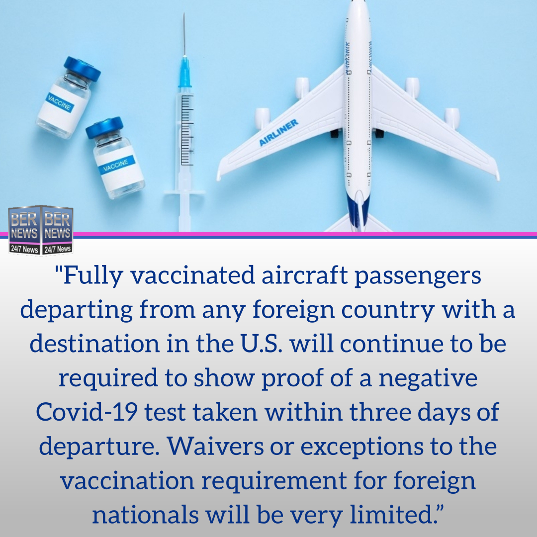 Vaccine travel policy oct 15 2021