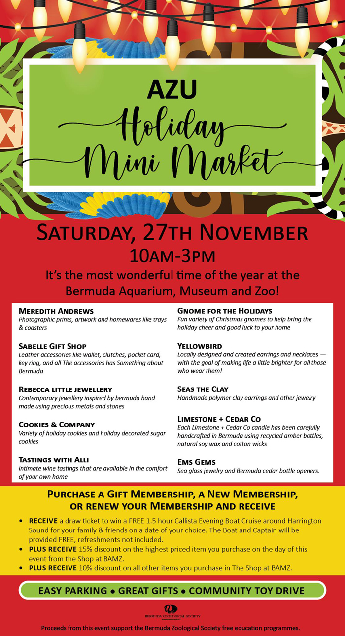 AZU Holiday Mini Market Bermuda Nov 2021
