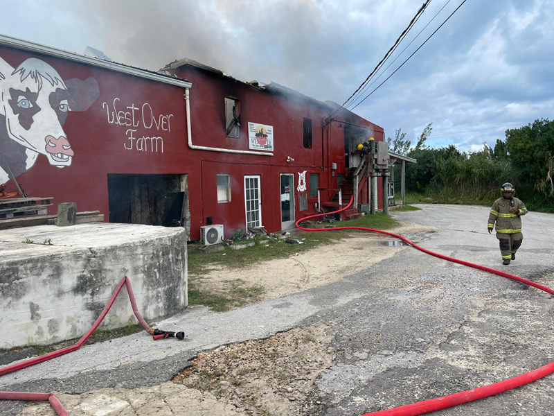 Fire at Westover Farm Bermuda Nov 2021