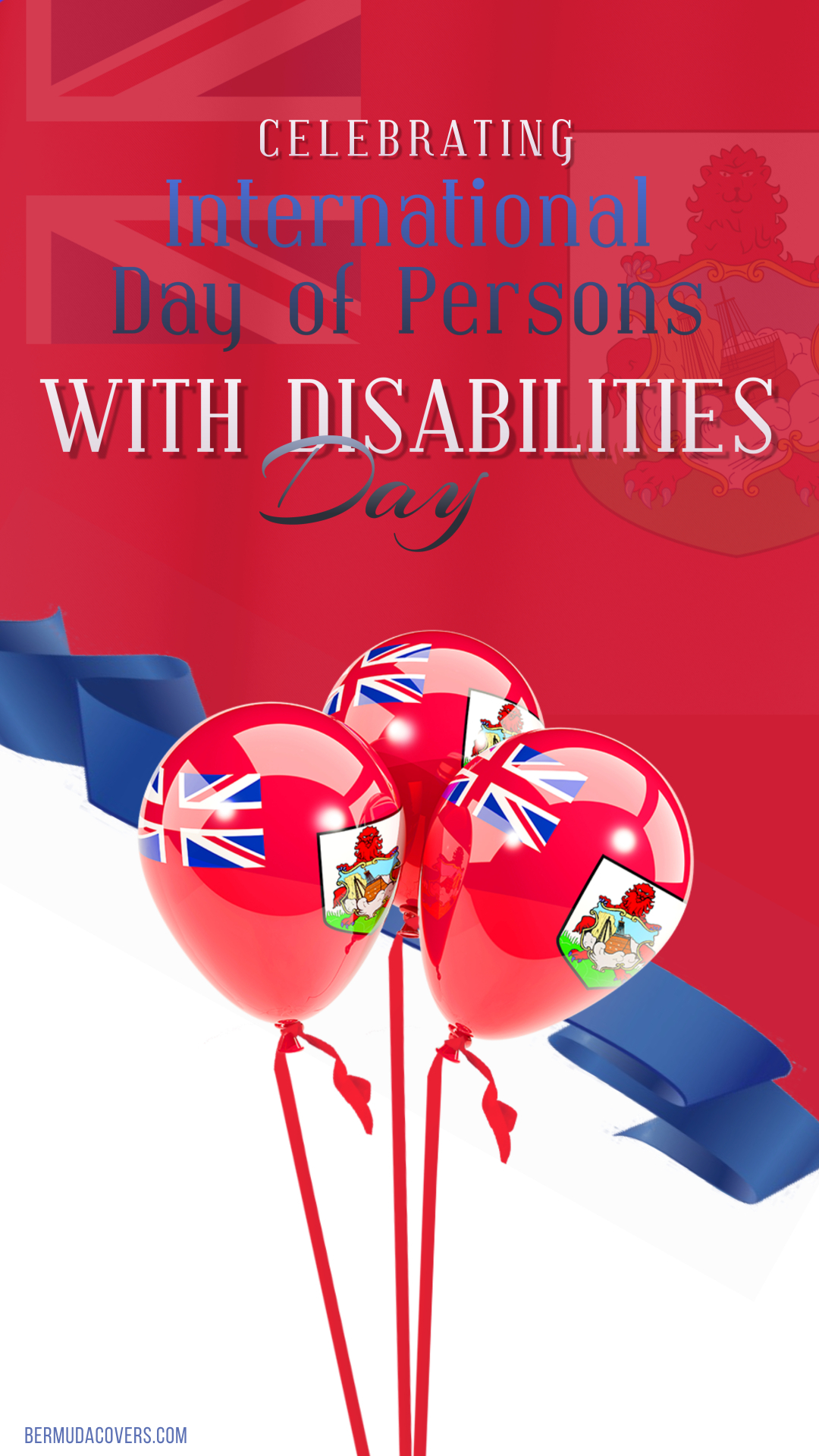 Red & Blue International Day of Persons with Disabilities Bermuda phone wallpaper image balloon 238432822 (1)