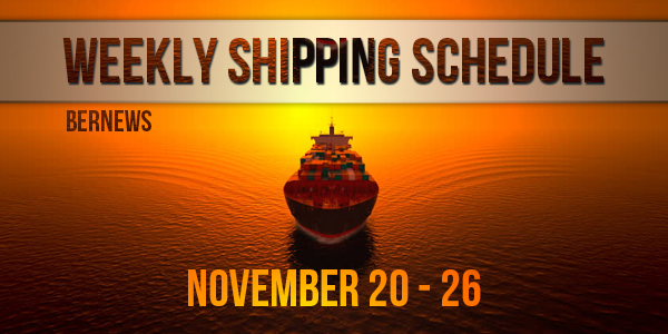 Weekly Shipping Schedule TC November 20 -26 2021