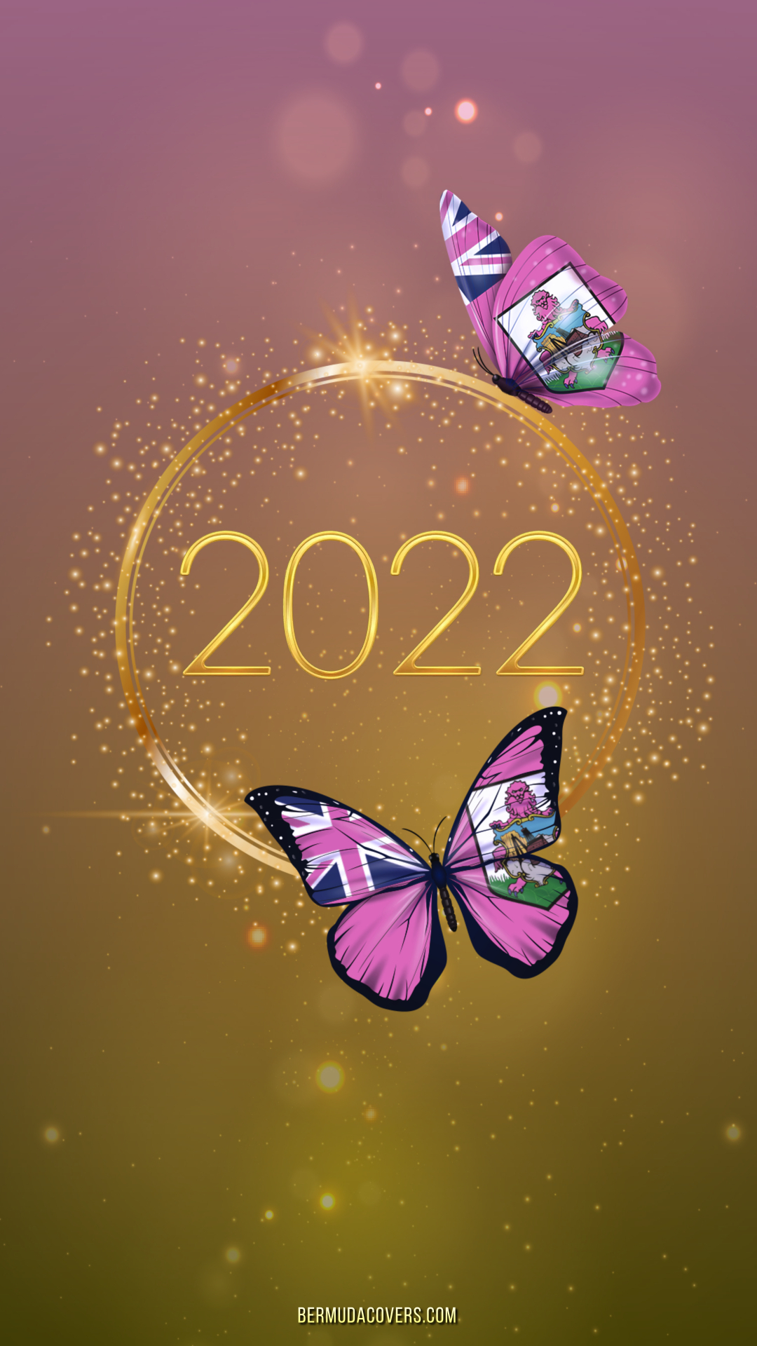 2022 Pink Bermuda Flag Butterfly Golden Circle graphic design Bermudian wallpaper r92304923 (1)