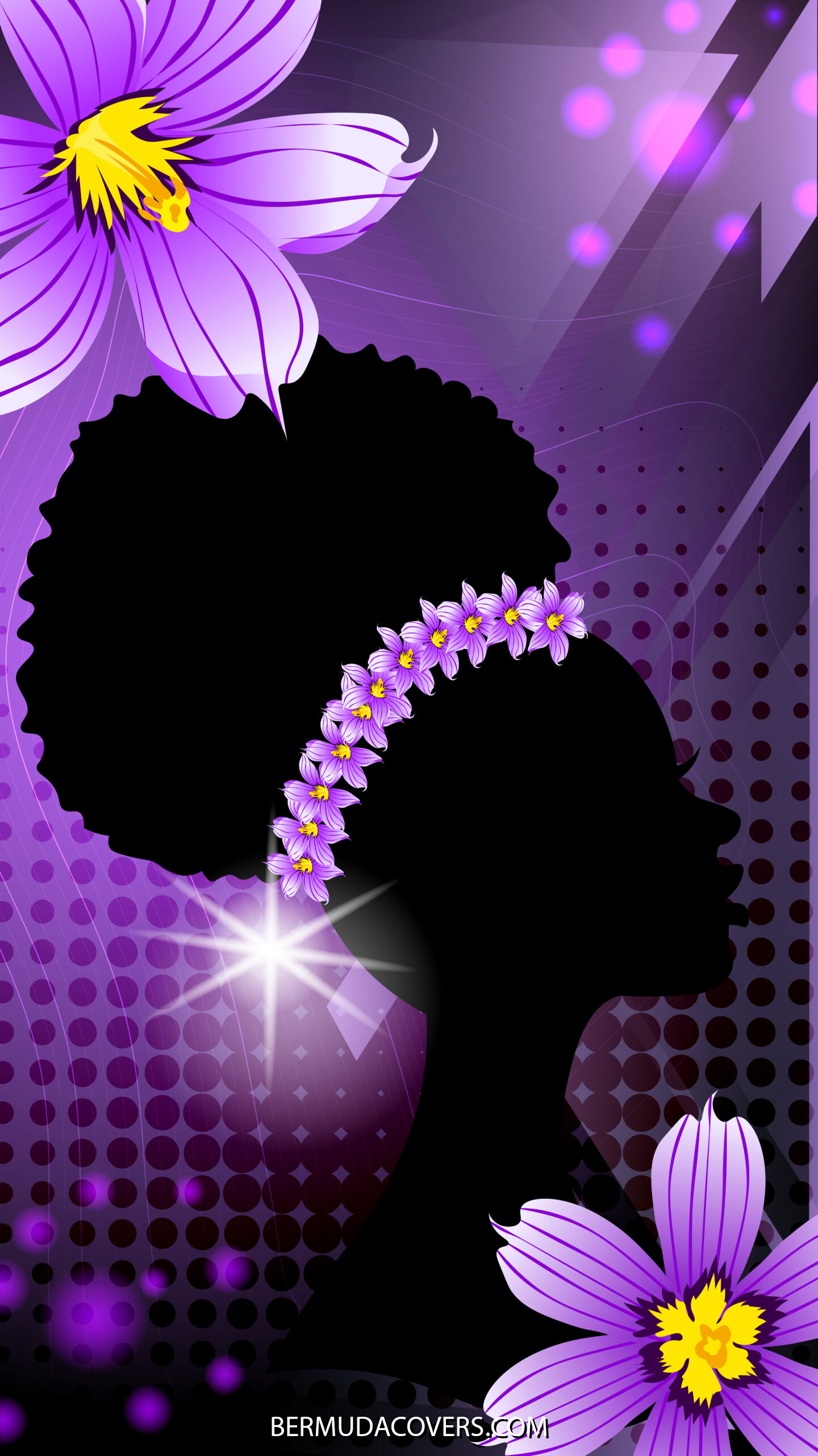 PAT_Black Woman Silhoutte with Bermudiana Flower _AK_01-DEC-2021