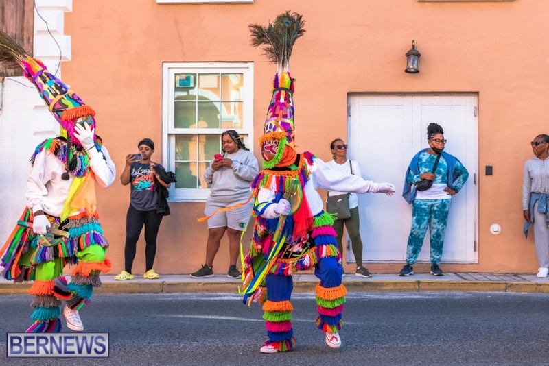 Bermuda Gombeys in St Georges on New Years Day 2022 JS (1)