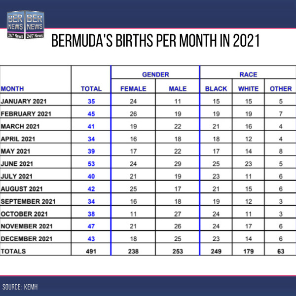 Bermuda births statistics chart Bernews 2022 (3)