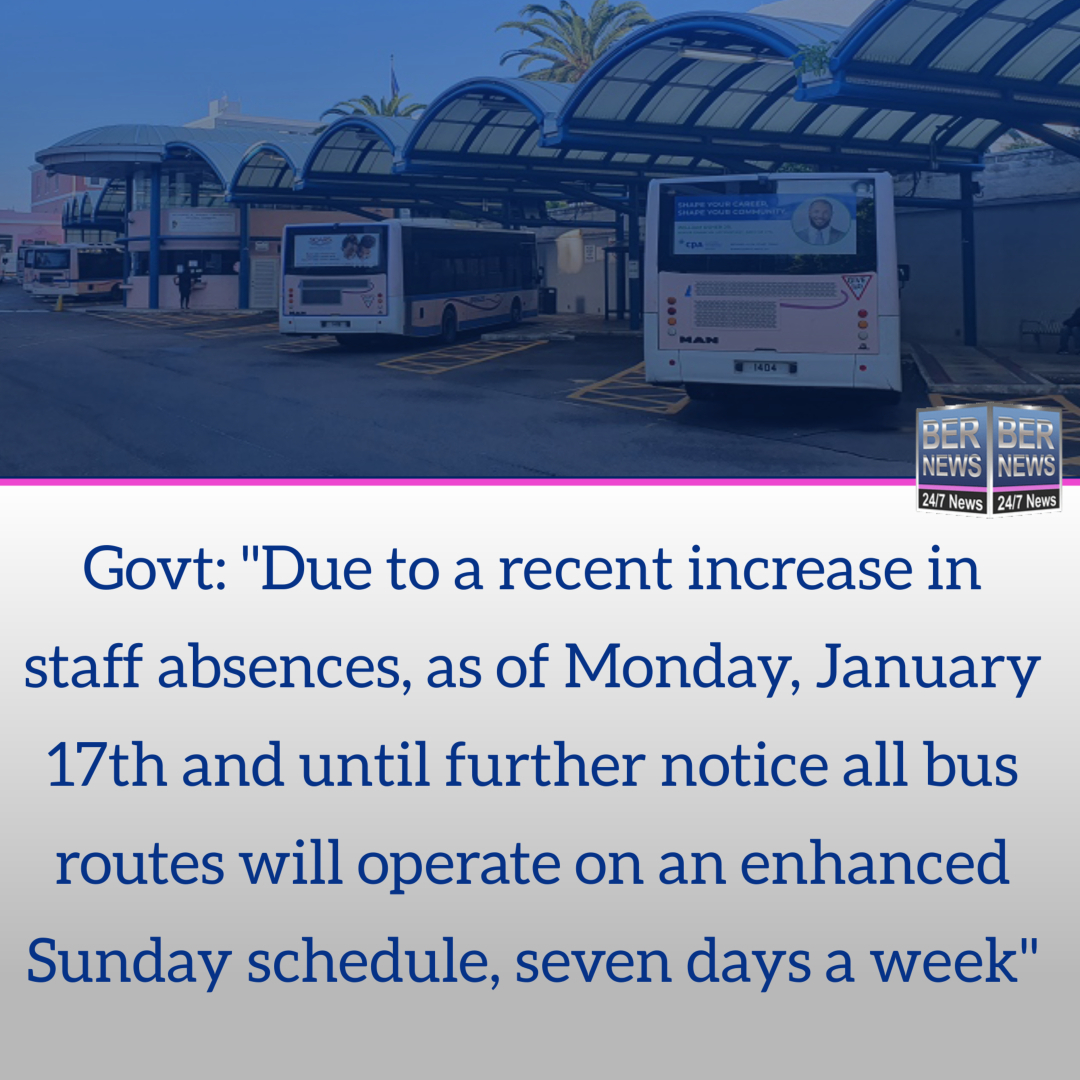Bus service Bermuda statement Jan 14 22