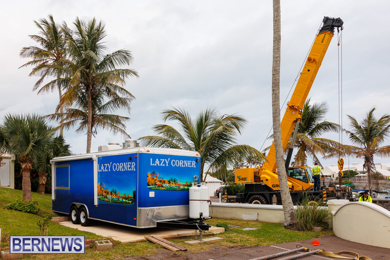 Food truck moved via crane in Flatts Bermuda Jan 2022 DF (6)