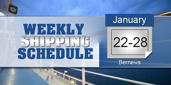 Weekly Shipping Schedule TC Jan 22 - 28 2022