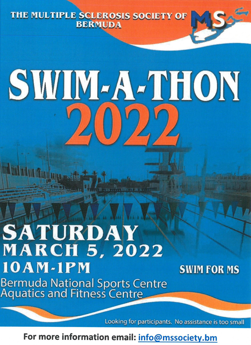 Multiple Sclerosis Society Of Bermuda Swimathon Feb 2022