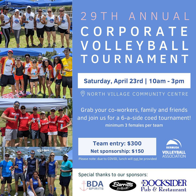 Corporate Volleyball Tournament Bermuda March 2022