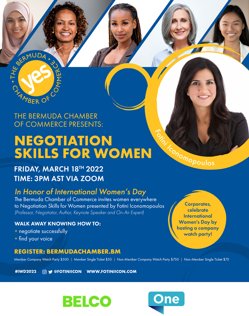 Negotiation Skills for Women Bermuda March 2022