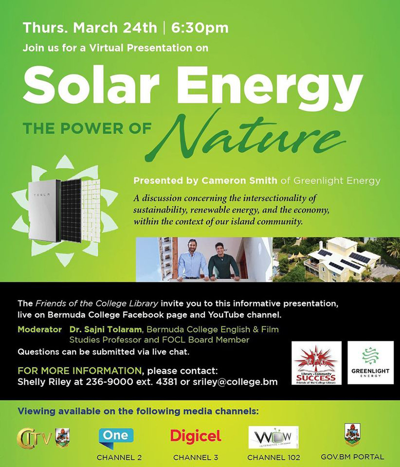 Solar Energy Bermuda March 22 2022