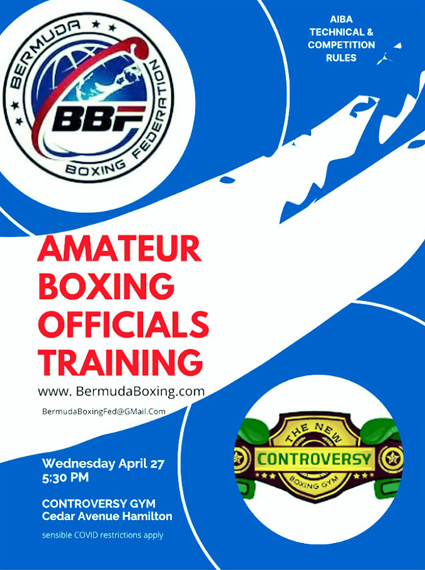 Boxing officials Bermuda April 26 2022