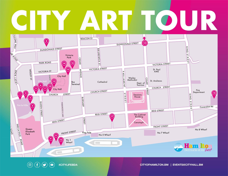 City Art Tour Map Bermuda April 2022