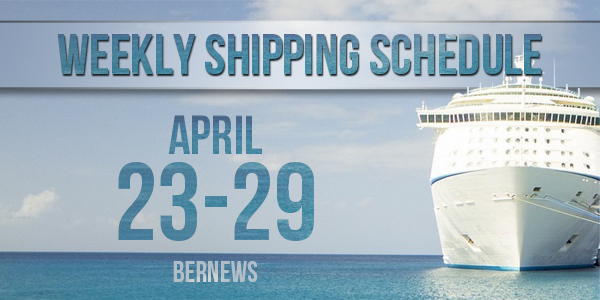 Weekly Shipping Schedule TC April 23 - 29 2022