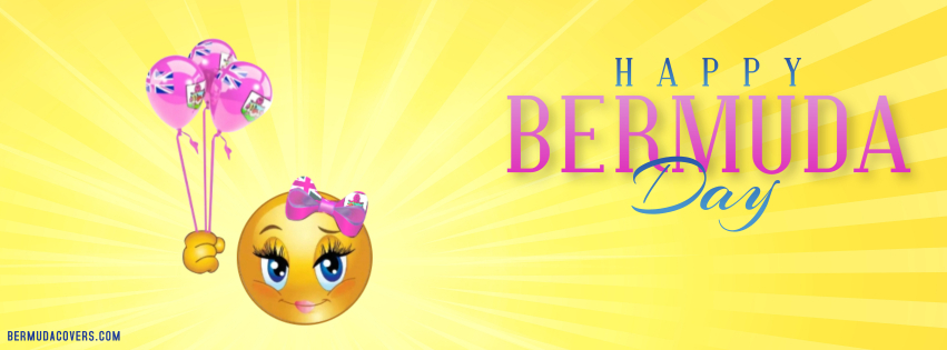 Yellow Sunburst Emoji Balloon Happy Bermuda Day free design graphic r3252 1