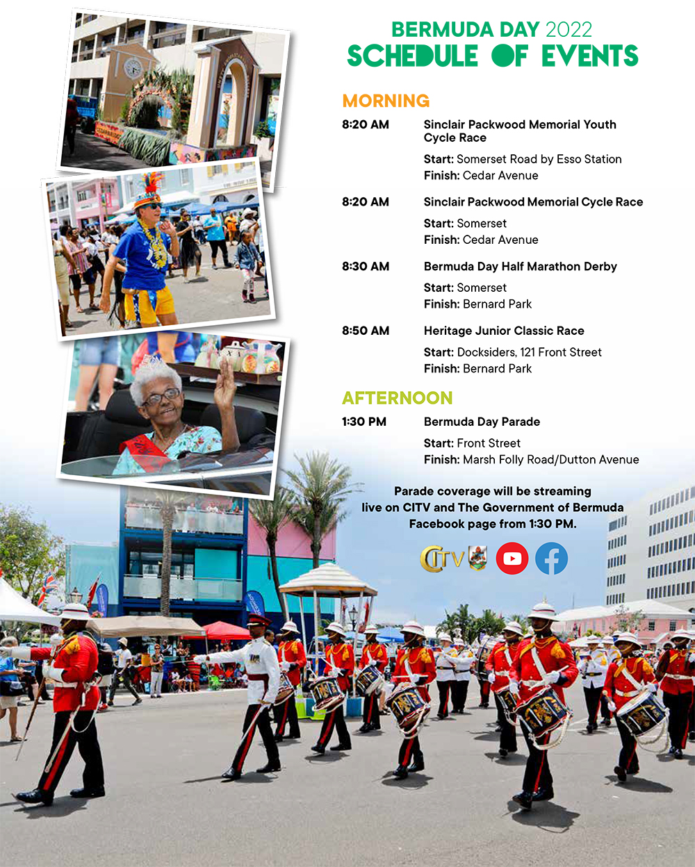 Bermuda Day Schedule of Events May 2022