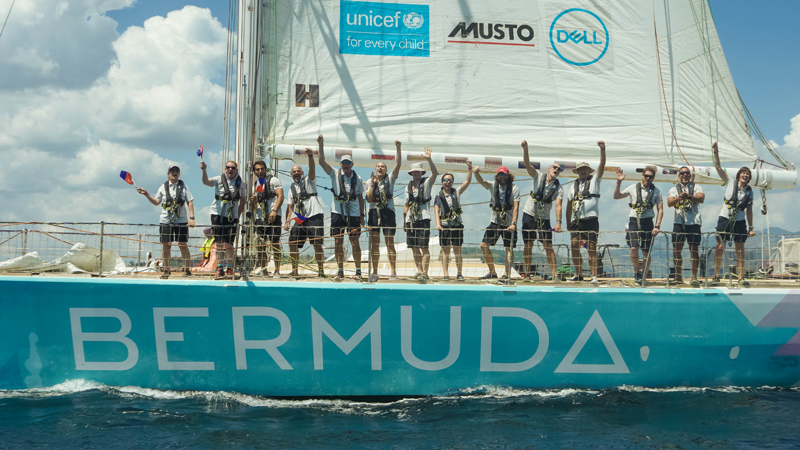 Clipper Round The World Race Bermuda Crew Waving May 2022