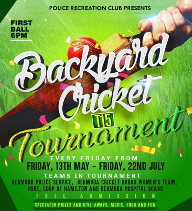 backyard cricket flyer Bermuda May 2022