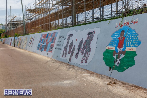 Clyde Best Lane art mural project Bermuda July footballer 2022 DF-2 (10)
