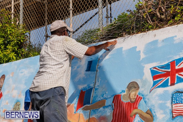 Clyde Best Lane art mural project Bermuda July footballer 2022 DF-2 (11)