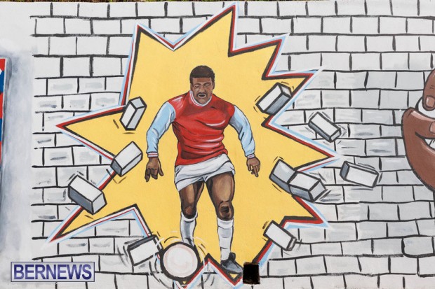 Clyde Best Lane art mural project Bermuda July footballer 2022 DF-2 (14)