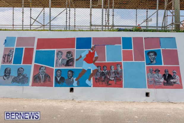 Clyde Best Lane art mural project Bermuda July footballer 2022 DF-2 (2)