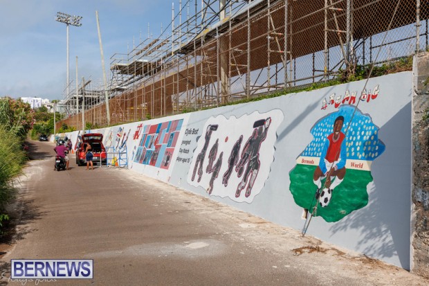 Clyde Best Lane art mural project Bermuda July footballer 2022 DF-2 (26)