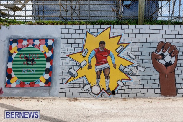 Clyde Best Lane art mural project Bermuda July footballer 2022 DF-2 (4)