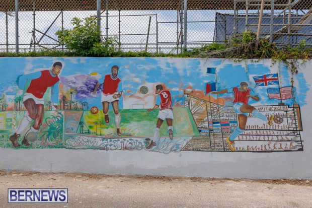 Clyde Best Lane art mural project Bermuda July footballer 2022 DF-2 (6)