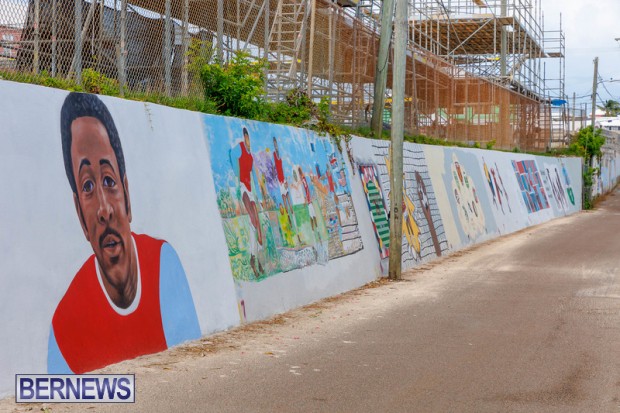 Clyde Best Lane art mural project Bermuda July footballer 2022 DF-2 (9)