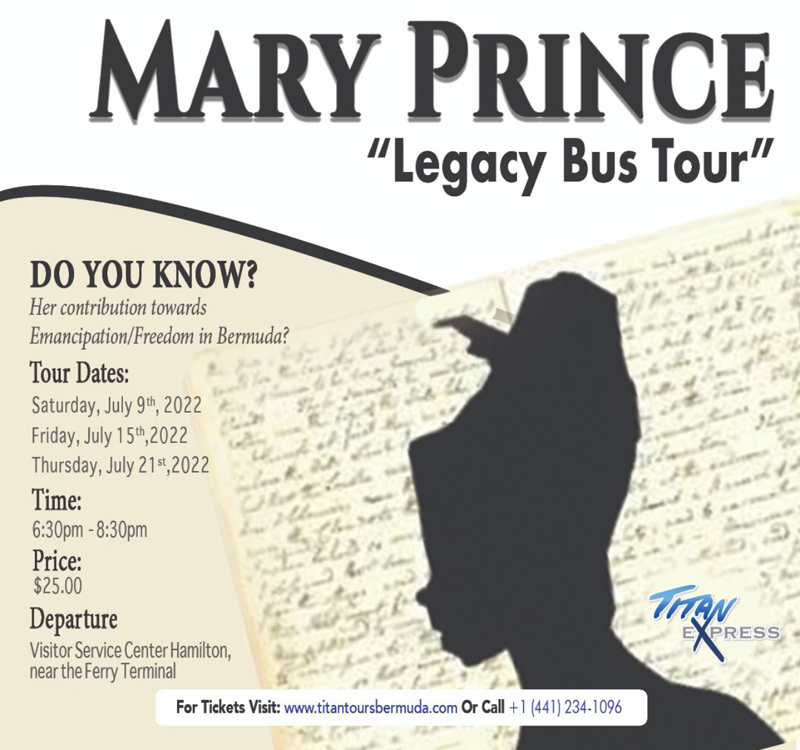 Mary Prince Legacy Bus Tour Bermuda July 2022