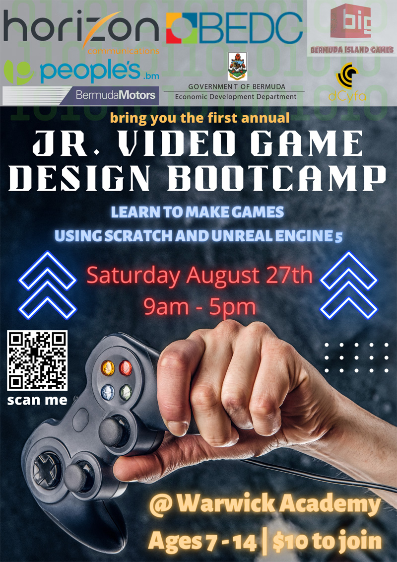 Jr Video Game Design Bootcamp Bermuda Aug 2022