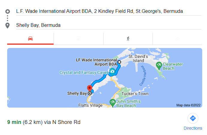 Airport To Shelly Bay Bermuda Sept 2022