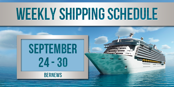 Weekly Shipping Schedule TC Sept 24 - 30 2022