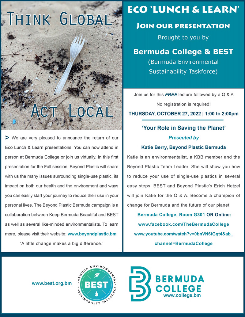 BEST Bermuda College Eco Lunch & Learn October 2022