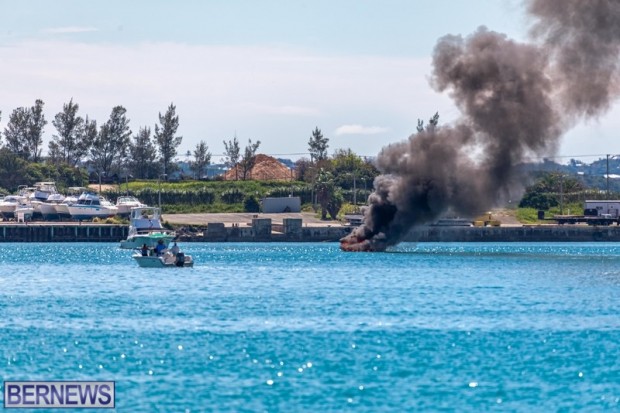 Boat fire St Georges Bermuda Oct 9 2022  (6)