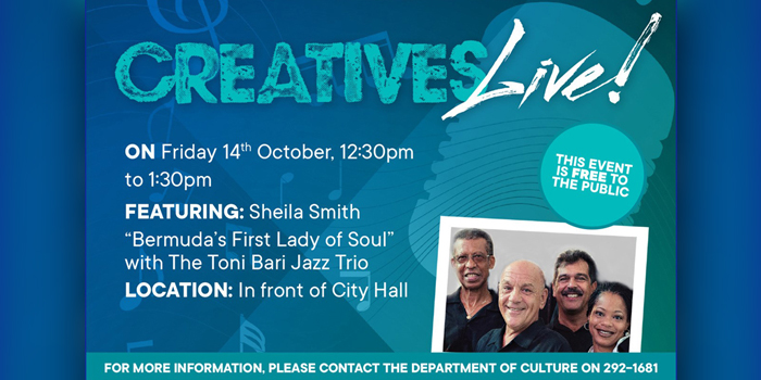 Creatives Live: Sheila Smith & Toni Bari Jazz Trio - Bernews