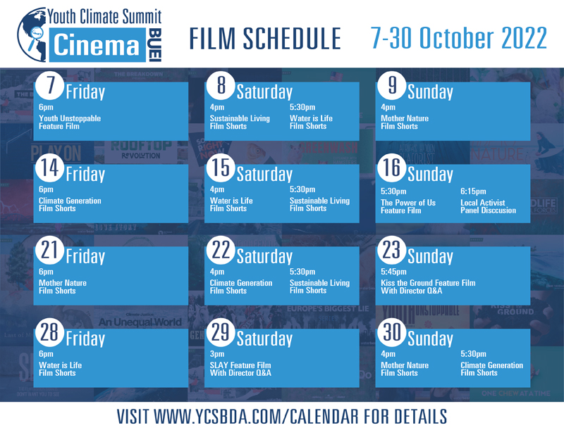 Youth Climate Cinema 2022 Schedule Bermuda