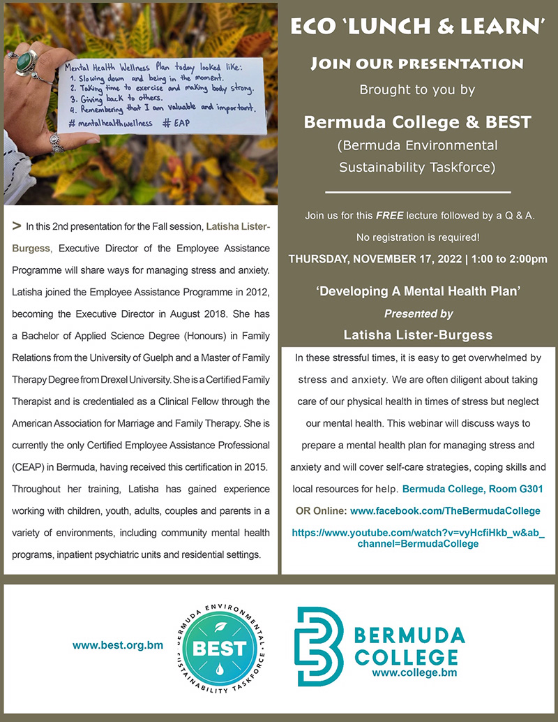 BEST Eco Lunch & Learn Bermuda November 15, 2022
