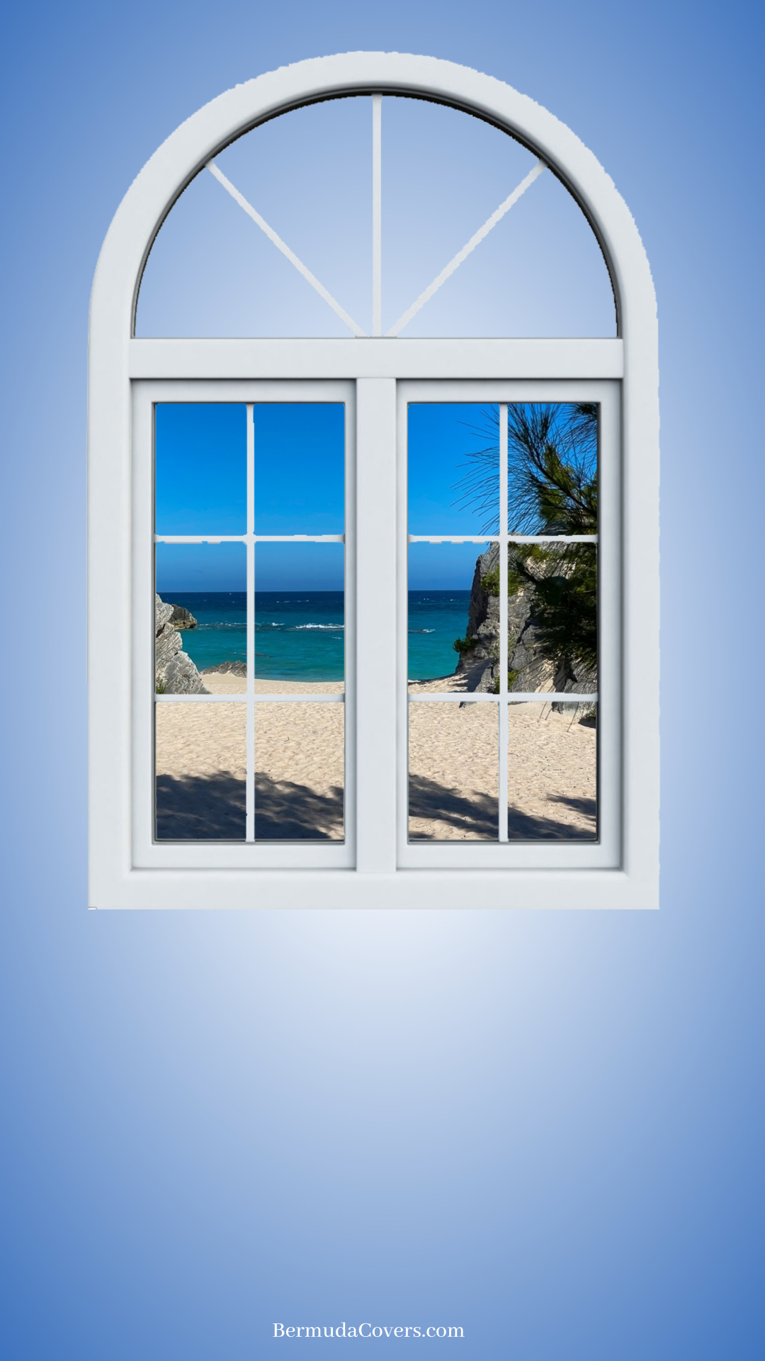 Pale Blue Window Frame Bermuda Scenery Phone Wallpaper Bernews 43242