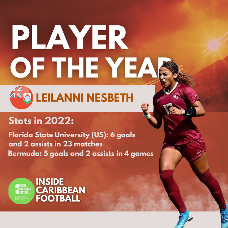 LeiLanni Nesbeth Inside Carribean Female Player of the Year January 2023