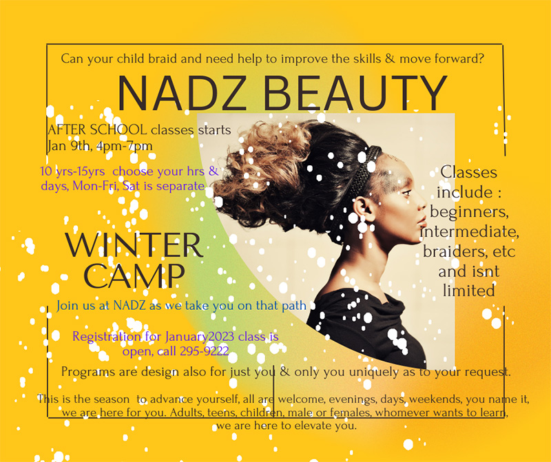 Nadz Beauty Braiding Classes January 2023