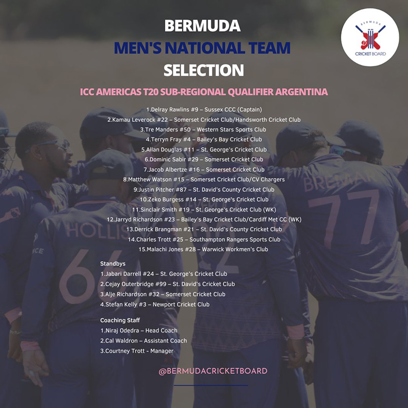 Senior National Team ICC Americas T20 World Cup Sub-Regional Qualifier January 2023